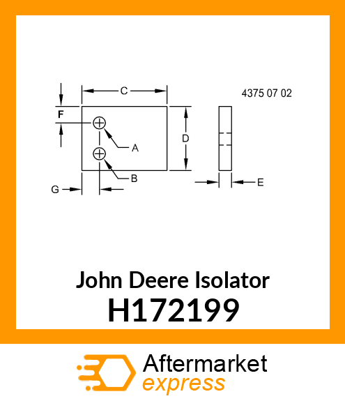 SEAL, UPPER, FORE/AFT FRAME H172199