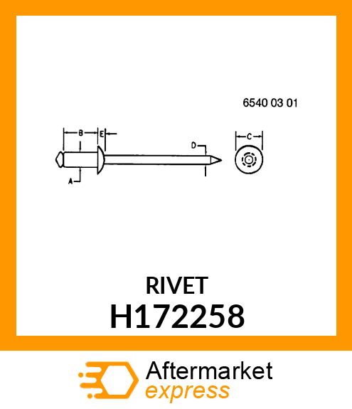 RIVET 4.8 DIA STAINLESS STEEL H172258