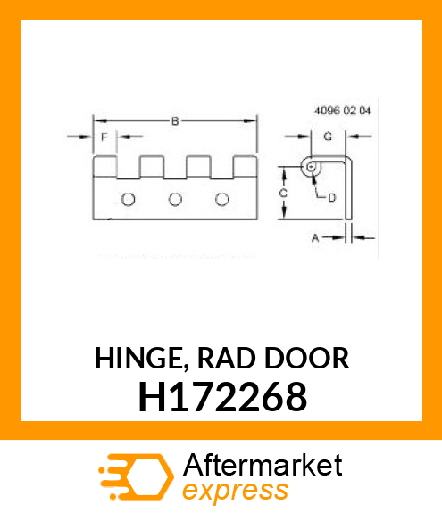 HINGE, RAD DOOR H172268