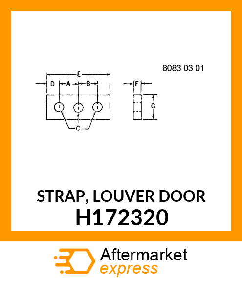 STRAP, LOUVER DOOR H172320