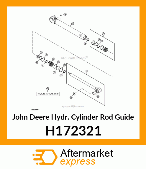 HYDR. CYLINDER ROD GUIDE, 56X32 H172321