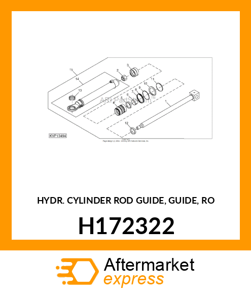 HYDR. CYLINDER ROD GUIDE, GUIDE, RO H172322