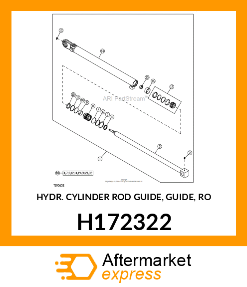 HYDR. CYLINDER ROD GUIDE, GUIDE, RO H172322