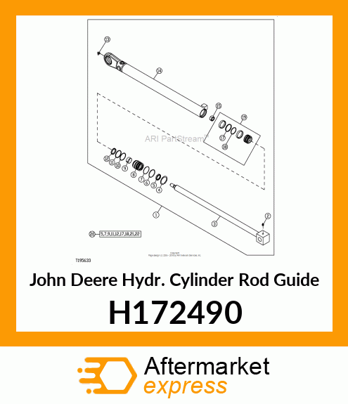 HYDR. CYLINDER ROD GUIDE, GUIDE,ROD H172490