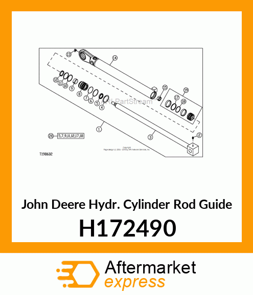 HYDR. CYLINDER ROD GUIDE, GUIDE,ROD H172490