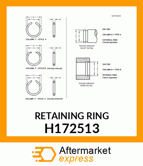 RETAINING RING H172513