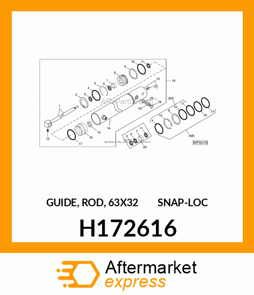 GUIDE, ROD, 63X32 SNAP H172616