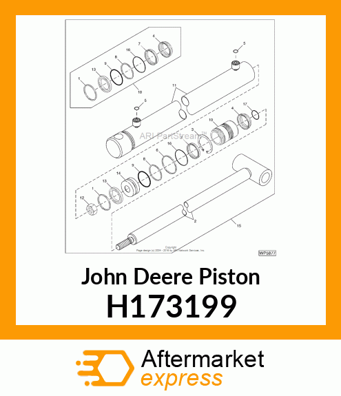 PISTON, 40 X M16 SHANK H173199