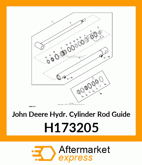 HYDR. CYLINDER ROD GUIDE, 40X25 H173205