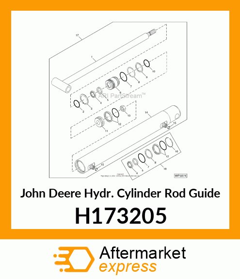 HYDR. CYLINDER ROD GUIDE, 40X25 H173205