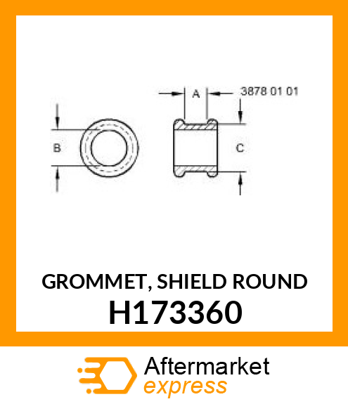 GROMMET, SHIELD ROUND H173360