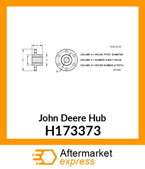 HUB, SEPARATOR DRIVER H173373