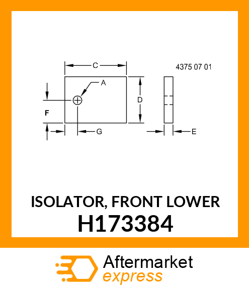ISOLATOR, FRONT LOWER H173384