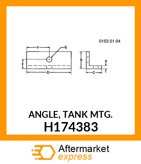 ANGLE, TANK MTG. H174383