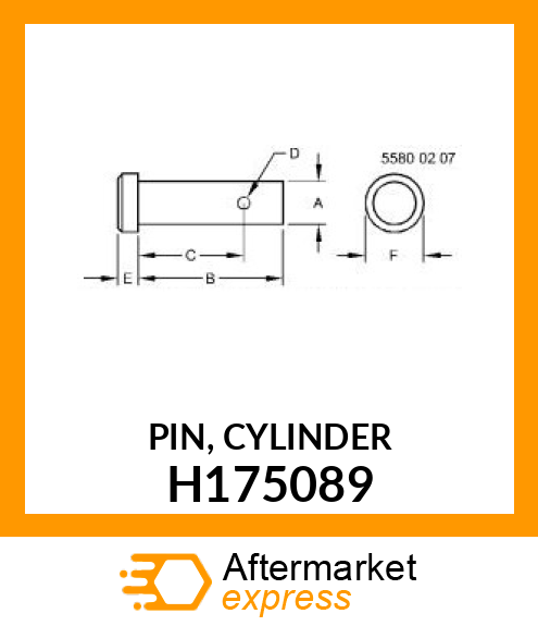 PIN, CYLINDER H175089