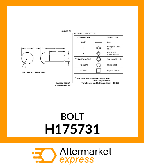 BOLT H175731