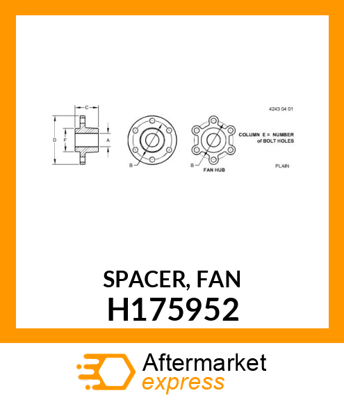 SPACER, FAN H175952