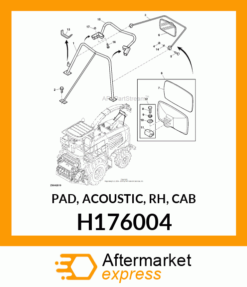 PAD, ACOUSTIC, RH, CAB H176004