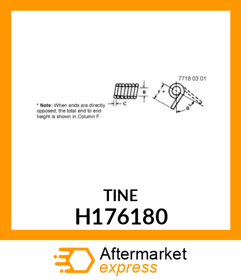 TINE, STEEL R.H. H176180