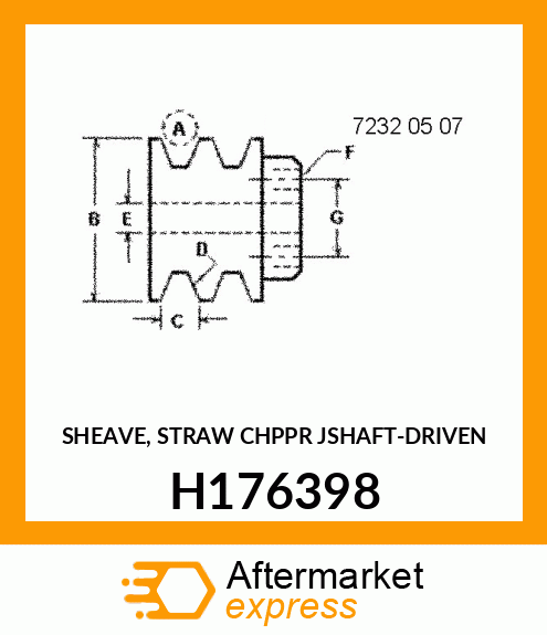 SHEAVE, STRAW CHPPR JSHAFT H176398