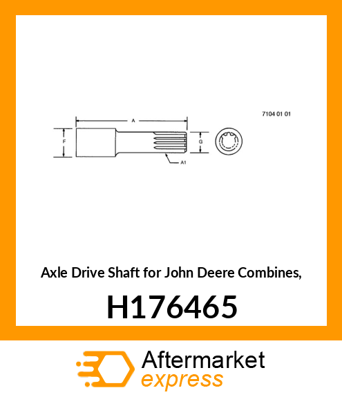 SHAFT, SHAFT, DRIVE 105MM H176465