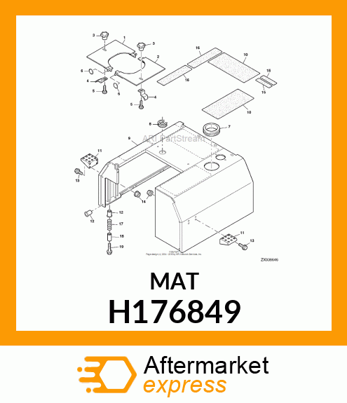 MAT, CLEAT, HOSE COVER H176849