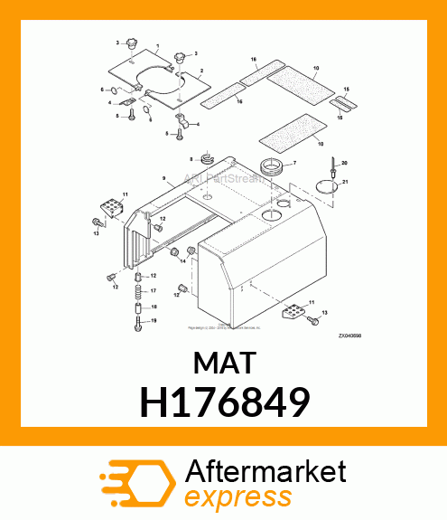 MAT, CLEAT, HOSE COVER H176849