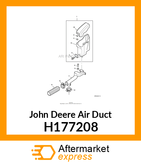 AIR DUCT, COOLER H177208