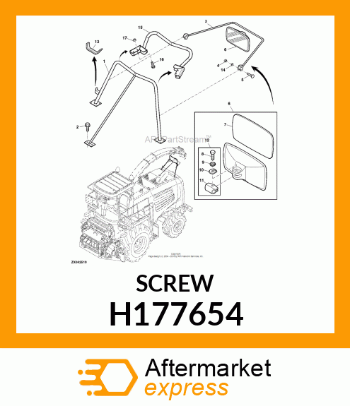 SCREW, M6X20 PAN HEAD, BROWN H177654