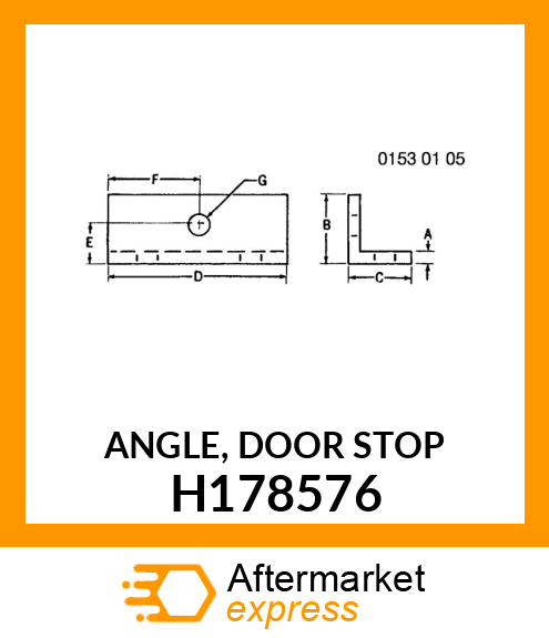 ANGLE, DOOR STOP H178576