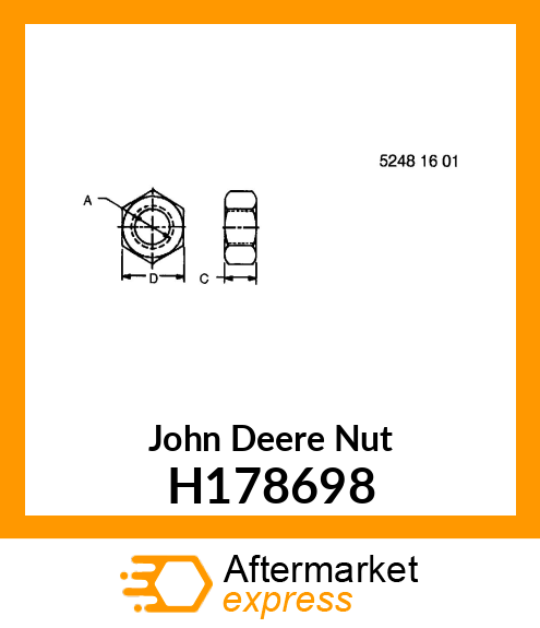 NUT, PISTON, M70X3 H178698