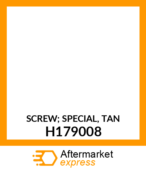 SCREW; SPECIAL, TAN H179008