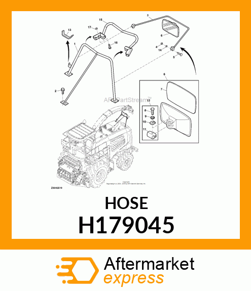 HOSE, EXTERNAL,SIDE WIPER H179045