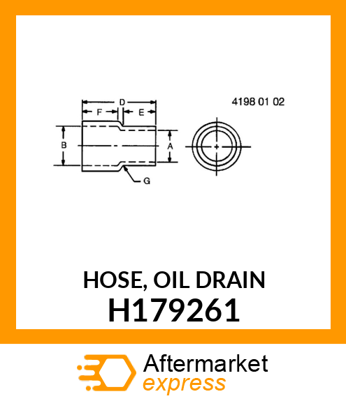 HOSE, OIL DRAIN H179261