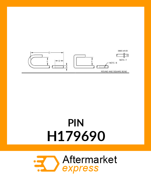 BOLT, HOOK "J" H179690