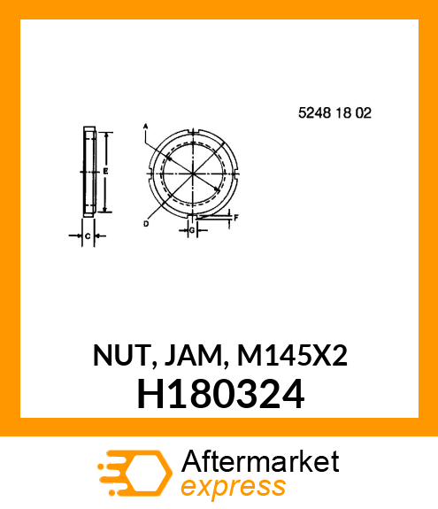 NUT, JAM, M145X2 H180324