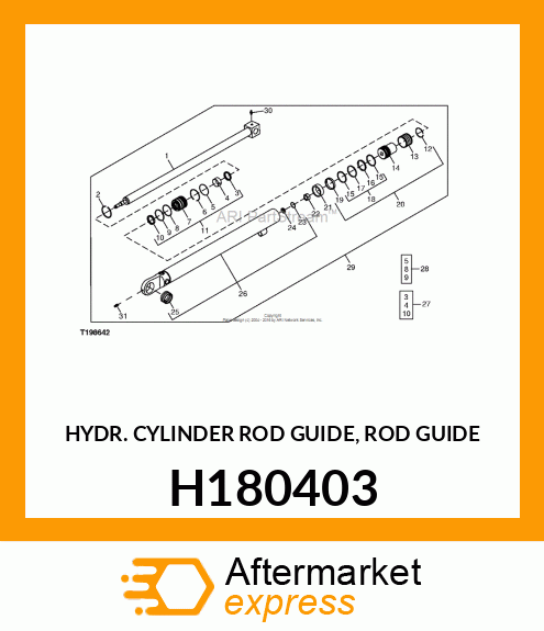 HYDR. CYLINDER ROD GUIDE, ROD GUIDE H180403