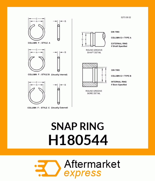 EXTERNAL SNAP RING 4.00 H180544