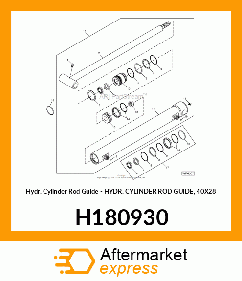 Hydr. Cylinder Rod Guide - HYDR. CYLINDER ROD GUIDE, 40X28 H180930