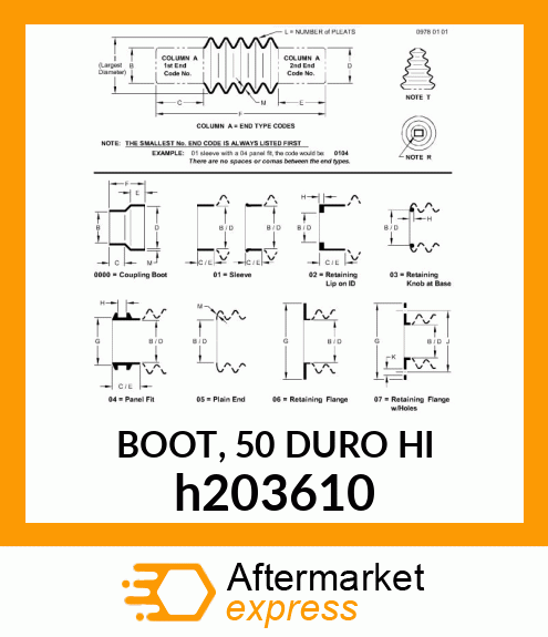 BOOT, 50 DURO HI h203610