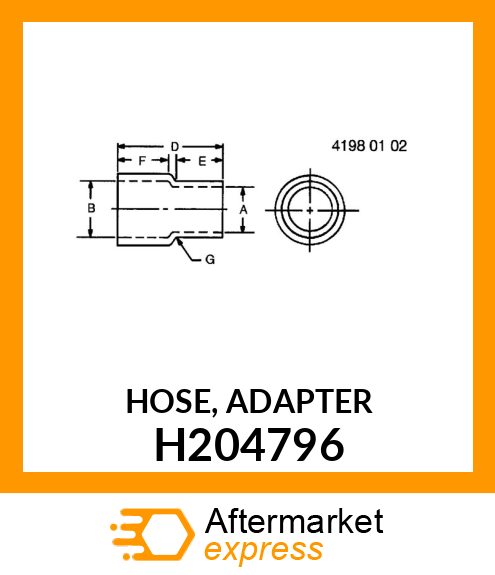 HOSE, ADAPTER H204796