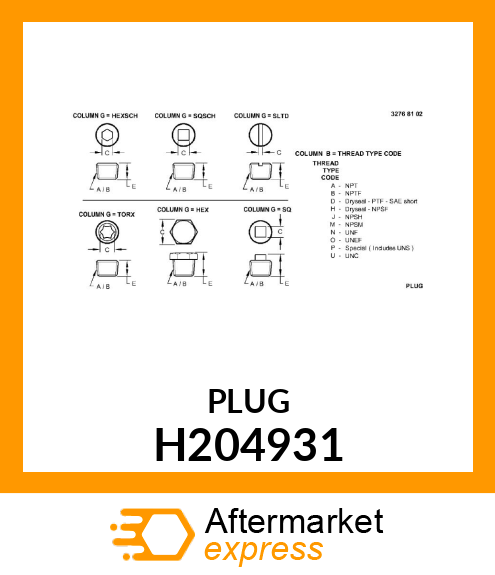 PLUG H204931