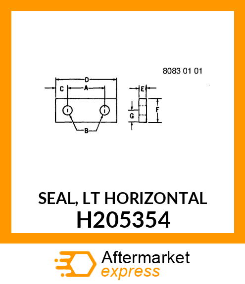 SEAL, LT HORIZONTAL H205354