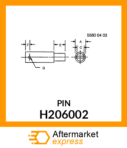 PIN, ATTACHING, LT H206002