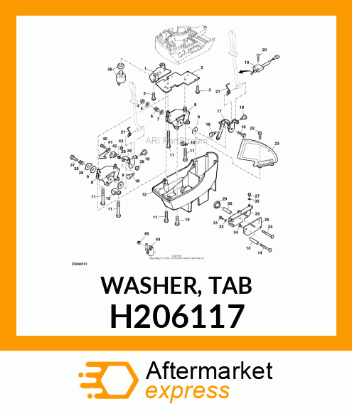 WASHER, TAB H206117