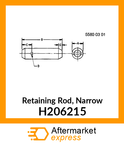 PIN *,ROD, RETAINING H206215