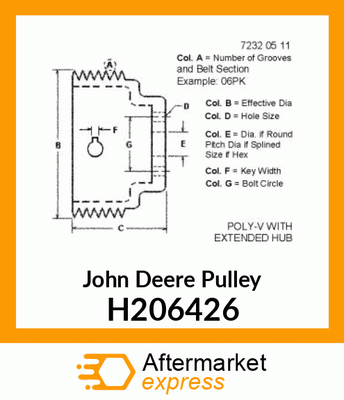 PULLEY, FAN H206426