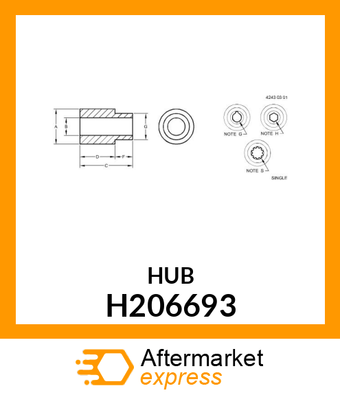 HUB,PROPELLER H206693