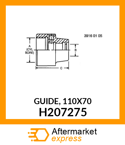 HYDR. CYLINDER ROD GUIDE, 110X70 HE H207275