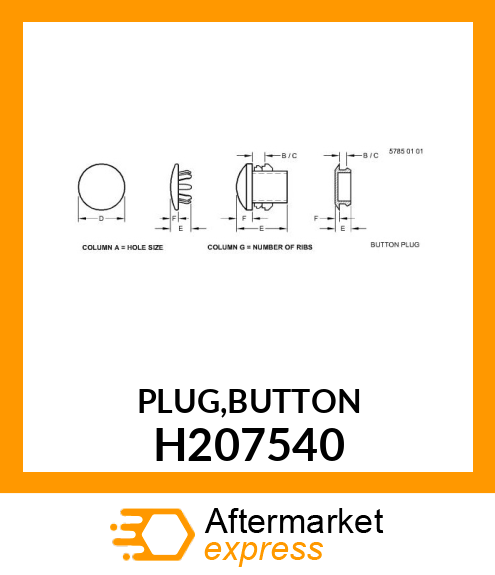 PLUG,BUTTON H207540